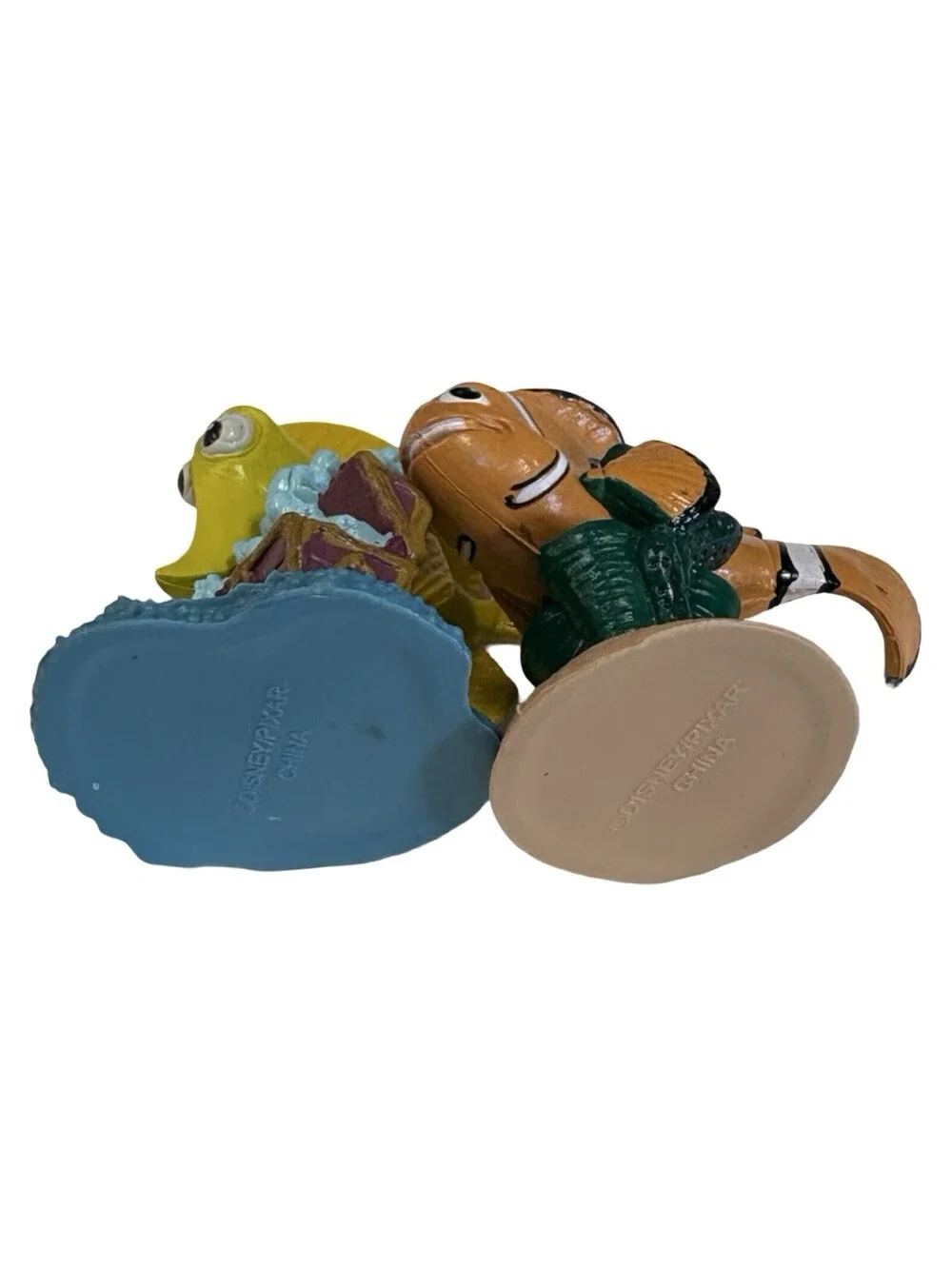 Disney Pixar Finding Nemo Lot Of 2 Toy Figurines Cake Toppers Marlin & Bubbles